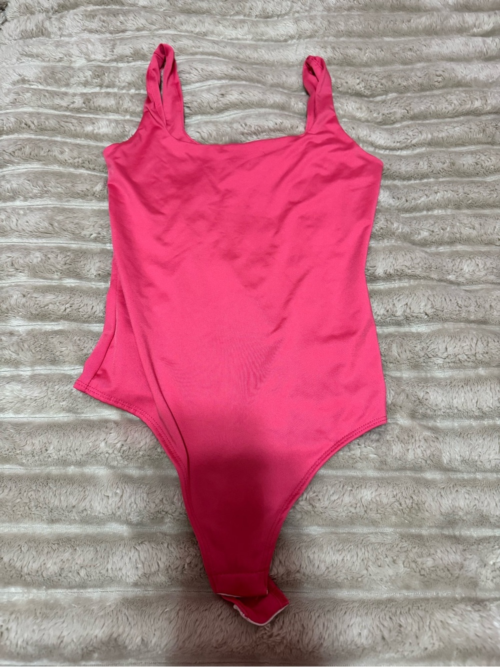 Women's Hot Pink Bodysuit Tank Top